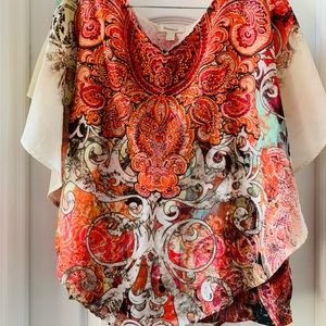 GORGEOUS DRESS BARN BUTTERFLY STYLE BLOUSE-LARGE